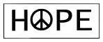 Hope for Peace peace shirts